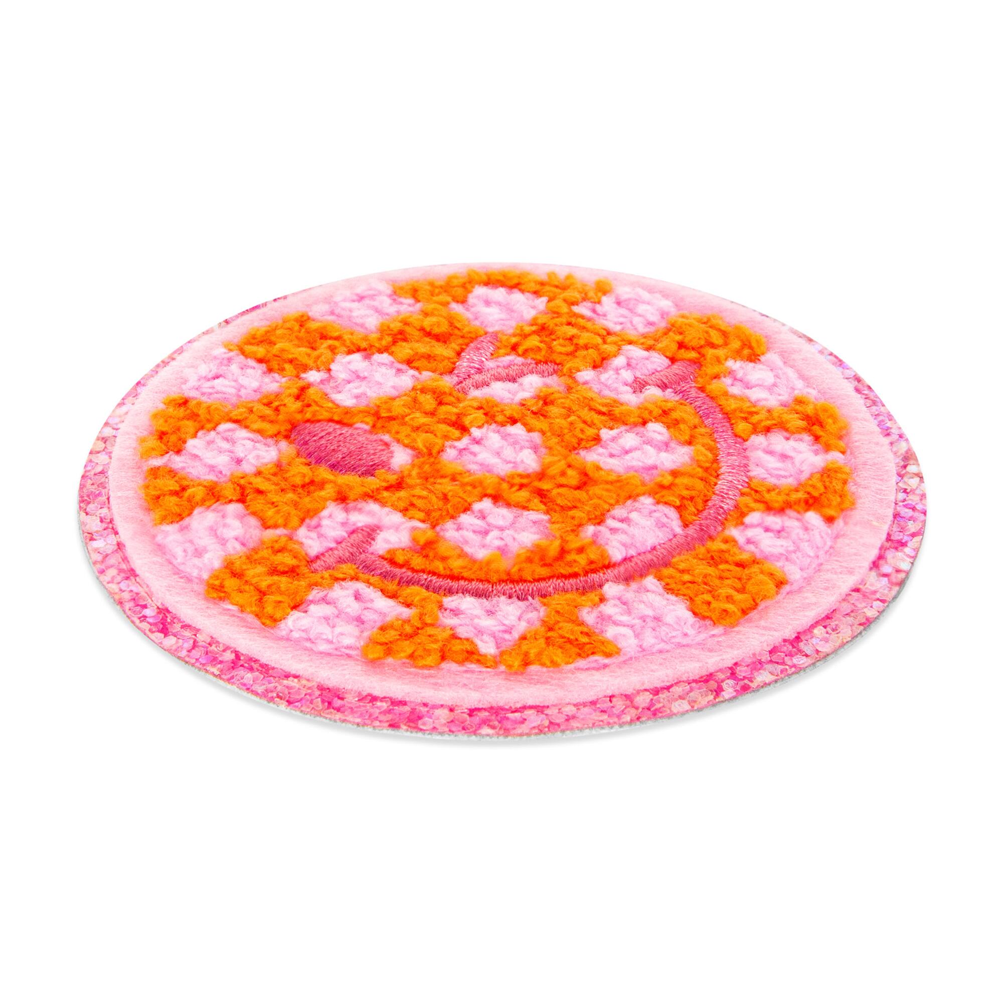 Summer Checker Smiley Iron-On & Adhesive Embroidered Patch by Make Market®